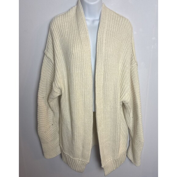 Free People High Hopes Cardigan Sweater Small Oversized Chunky Knit Slouchy Open - Picture 1 of 11